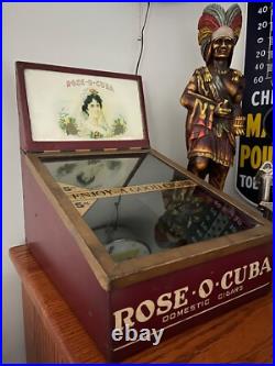 Nice Rare Cigar Advertising Store Counter Display Rose O Cuba Mint