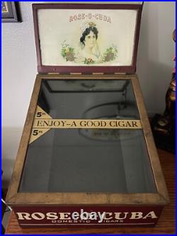 Nice Rare Cigar Advertising Store Counter Display Rose O Cuba Mint