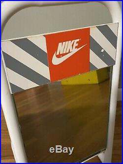 Nike Authentic Dealer Rare Vintage Late 1990s Metal Shoe Mirror Display Store