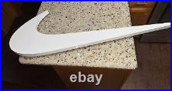 Nike Store Metal display swoosh sign White RARE 55 Long (A)