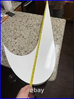 Nike Store Metal display swoosh sign White RARE 55 Long (A)