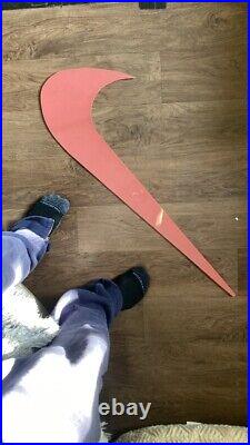 Nike store display swoosh sign orange RARE