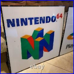 Nintendo 64 N64 Playstation Store Display Sign Retail Kiosk Signage Very RARE