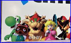 Nintendo Amiibo PROMO Display Store Sign Zelda Mario Bros Yoshi Toad Kong RARE