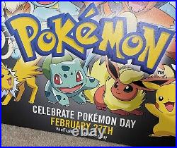 Nintendo Celebrate Pokemon Day Hot Topic Display Store Sign 24x16 RARE 2016