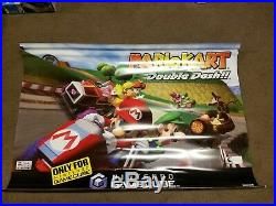 Nintendo GameCube Mario Kart Store Display Vinyl Banner Promo RARE 2 SIDED