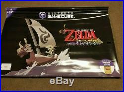 Nintendo GameCube Zelda Wind Waker Store Display Vinyl Banner Promo RARE 2 SIDED