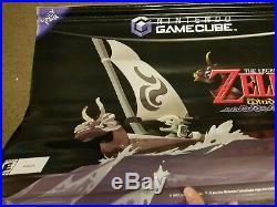 Nintendo GameCube Zelda Wind Waker Store Display Vinyl Banner Promo RARE 2 SIDED