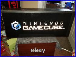 Nintendo Gamecube Box Light Sign Translite Rare Vintage KB Toys Store Display