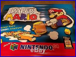Nintendo N64 Paper Mario Store Display Vinyl Banner Sign Promo RARE 2 SIDED