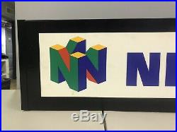 Nintendo N64 Vintage Authentic Retail Store Display Light Up Sign-Very Rare L@@K