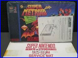 Nintendo NESM29M Service Mat store display sign with rare Super Metroid graphic