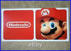 Nintendo Store Display Durable Plastic Posters Super Mario 23.5 x 23.5 Rare