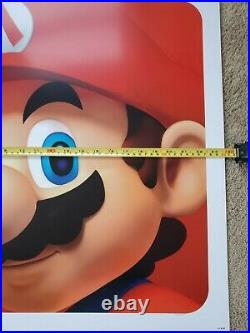 Nintendo Store Display Durable Plastic Posters Super Mario 23.5 x 23.5 Rare