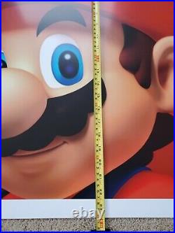 Nintendo Store Display Durable Plastic Posters Super Mario 23.5 x 23.5 Rare