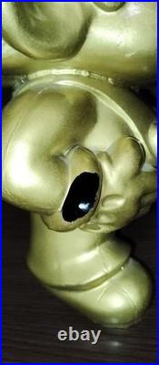 Nintendo Super Mario Gold Figure Store Display Stand Used Very Rare