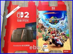 Nintendo Switch 2 Mario Kart World Store Security Shroud Display Authentic RARE