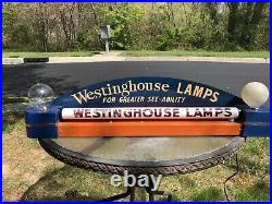 ORIGINAL, AUTHENTIC DECO WESTINGHOUSE LAMPS bulb display trade sign very rare