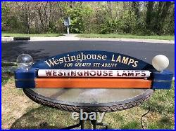 ORIGINAL, AUTHENTIC DECO WESTINGHOUSE LAMPS bulb display trade sign very rare