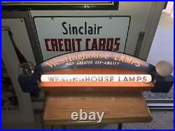 ORIGINAL, AUTHENTIC DECO WESTINGHOUSE LAMPS bulb display trade sign very rare
