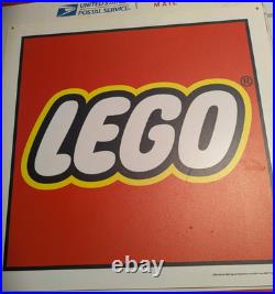 Official LEGO Store Display Sign 16x16 Double Sided Rigid Plastic Rare