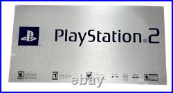Official PlayStation 2 PS2 Aluminum Metal Store Display Sign Man Cave Rare 24in