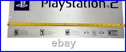 Official PlayStation 2 PS2 Aluminum Metal Store Display Sign Man Cave Rare 24in
