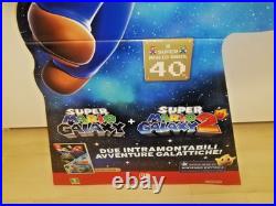 Official Super Mario Galaxy 1 + 2 Large Store Display Standee Nintendo RARE