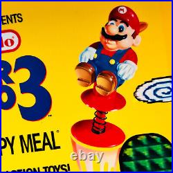 Og 1990 Nintendo RARE Super Mario Bros 3 McDonald 14 Translite Advertising Sign