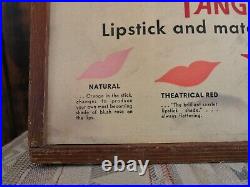 Orig. /Rare! Pre-1950 TANGEE LIPSTICK Wooden Store Display with Mirror