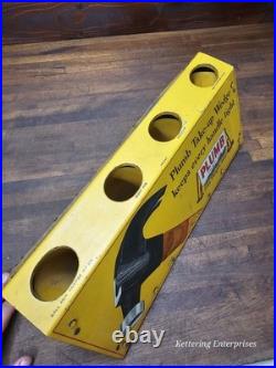 Original Antique Plumb Hammer Axe Hatchet Metal Store Display Rack Sign RARE
