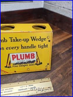 Original Antique Plumb Hammer Axe Hatchet Metal Store Display Rack Sign RARE Original Antique Plumb Hammer Axe Hatchet Metal Store Display Rack Sign RARE