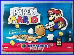 PAPER MARIO N64 VINYL BANNER Sign Store Display Nintendo 64 Promo ULTRA RARE