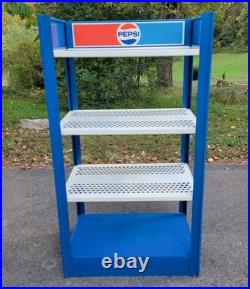 Pepsi Soda Pop Vintage Metal Store Display Shelf Advertising Promo RARE