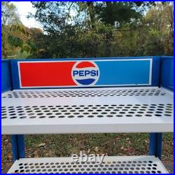 Pepsi Soda Pop Vintage Metal Store Display Shelf Advertising Promo RARE