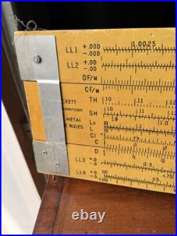 Pickett Classroom Display Working Slide Rule store display rare vintage 4ft