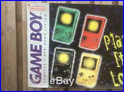 Play It Loud Gameboy Classic Store Display Advertising Sign Nintendo Super Rare