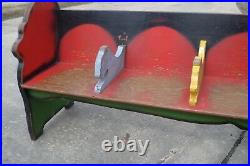 Poll Parrot Shoes Wooden Bench 8 Foot RARE 1949 Shoe Store