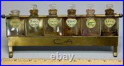 RARE 1900s BRASS COTY PERFUME STORE COUNTER DISPLAY TESTER. STYX, CHYPRE, ETC