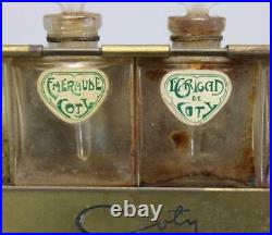 RARE 1900s BRASS COTY PERFUME STORE COUNTER DISPLAY TESTER. STYX, CHYPRE, ETC