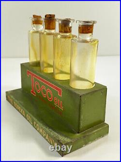 RARE 1910's Topeka Oil Company TOCO store display advertising sign sample KS gas