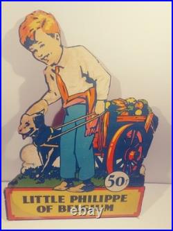 RARE, 1920`s BOOK STORE DISPLAY SIGN, LITTLE PHILIPPE OF BELGIUM, 50c FREE SHIPPING
