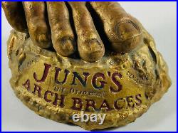 RARE 1920's Jung's Foot Arch Braces Store Advertising Display medical