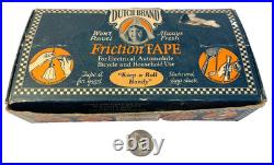 RARE 1920s DUTCH BRAND FRICTION TAPE Store Display Box NOS 16 Rolls Van Cleef