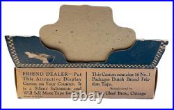 RARE 1920s DUTCH BRAND FRICTION TAPE Store Display Box NOS 16 Rolls Van Cleef