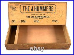 RARE 1920s HD Lee Hardware 4 Hummers Lock Store Advertising Display Salina KS