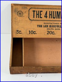 RARE 1920s HD Lee Hardware 4 Hummers Lock Store Advertising Display Salina KS