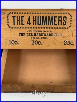 RARE 1920s HD Lee Hardware 4 Hummers Lock Store Advertising Display Salina KS