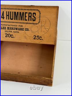 RARE 1920s HD Lee Hardware 4 Hummers Lock Store Advertising Display Salina KS