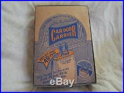 RARE 1930s-40s CAR-DOOR CARRIER STORE COUNTER DISPLAY / SIGN NOS FULL BOX, MINT